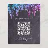 Budget Rustikale Eukalyptus Slate QR Code Wedding (Rückseite)