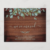 Budget Rustikale Eukalyptus Wood Moving Ankündigun (Vorderseite)