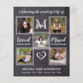 Budget Rustikale Feier des Life Foto Gedenkstätte (Vorderseite)