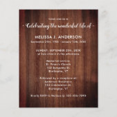 Budget Rustikale Feier des Life Foto Gedenkstätte (Rückseite)