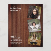 Budget Rustikale Feier des Life Foto Gedenkstätte (Vorderseite)