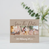 Budget Rustikale FotoCollage retten Daten (Stehend Vorderseite)