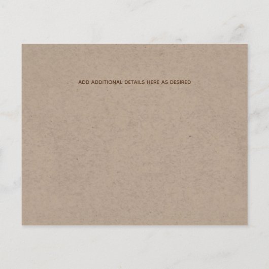 Budget Rustikale FotoCollage retten Daten (Rückseite)