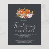 Budget-rustikale Friendsgiving-Abendessen-Einladun Flyer (Vorne)