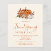 Budget-rustikale Friendsgiving-Abendessen-Einladun Flyer (Vorne)