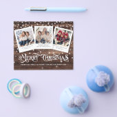 Budget Rustikale Frohe Weihnachts-Foto Weihnachtsk Flyer (Einzeln)