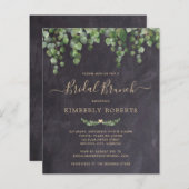 Budget Rustikale Grünanlage Bridal Dusche Einladun (Vorne/Hinten)