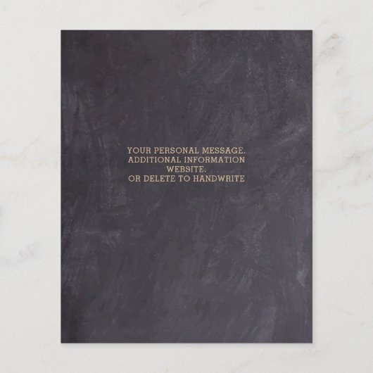 Budget Rustikale Grünanlage Bridal Dusche Einladun (Rückseite)