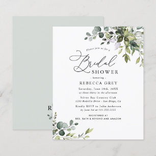 Budget Rustikale Grünanlage Bridal Dusche Einladun