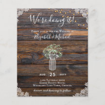 BUDGET Rustikale Gypsophila Lights Mason Jars lade