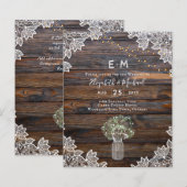 Budget Rustikale Gypsophila Mason Jar Wedding (Vorne/Hinten)