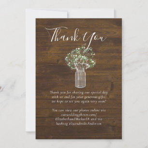 Budget Rustikale Gypsophila Mason Jar Wedding