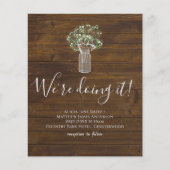 Budget Rustikale Gypsophila Mason Jar Wedding (Vorderseite)