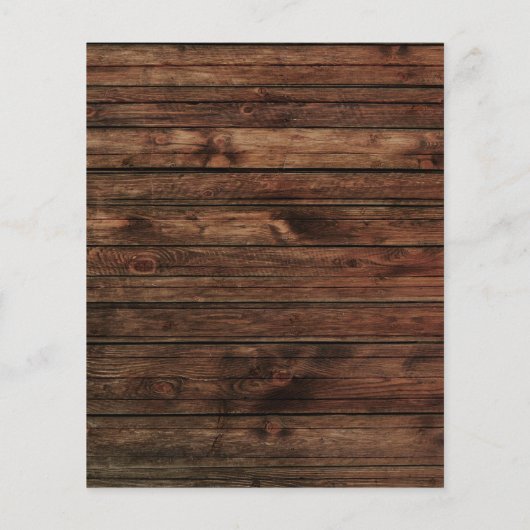 Budget Rustikale Herbstblumen Einladung Hochzeit (Rückseite)