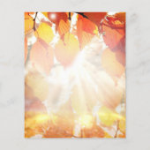 Budget Rustikale Herbstwaldhochzeit Einladung (Rückseite)