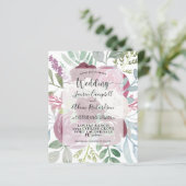 Budget Rustikale Hochzeit Burgund Floral Dusty Blu (Stehend Vorderseite)