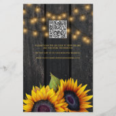 Budget rustikale Hochzeit QR CODE Einladung (Rückseite)