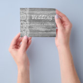 Budget rustikale Hochzeitseinladung. Flyer (Gruppe)