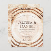 Budget Rustikale Hochzeitsholzkörner (Vorne/Hinten)