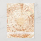 Budget Rustikale Hochzeitsholzkörner (Rückseite)