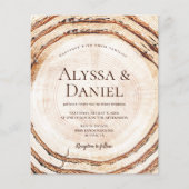 Budget Rustikale Hochzeitsholzkörner (Vorderseite)