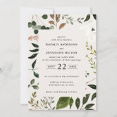 Budget: Rustikale Hochzeitsreise Einladung (Rückseite)