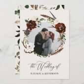 Budget: Rustikale Hochzeitsreise Einladung (Vorne/Hinten)