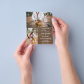 Budget rustikale Holz Hochzeits-Einladung mit Foto Flyer (Gruppe)