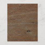 Budget rustikale Holz Hochzeits-Einladung mit Foto Flyer (Hinten)