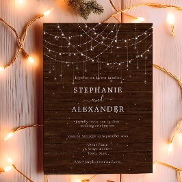 Budget Rustikale Holz String Lights Hochzeit einla