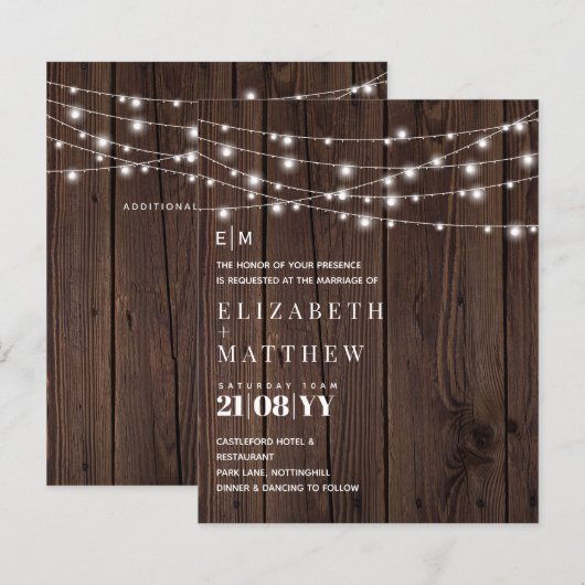 Budget Rustikale Holzliegestühle Lights Wedings Ei (Vorne/Hinten)