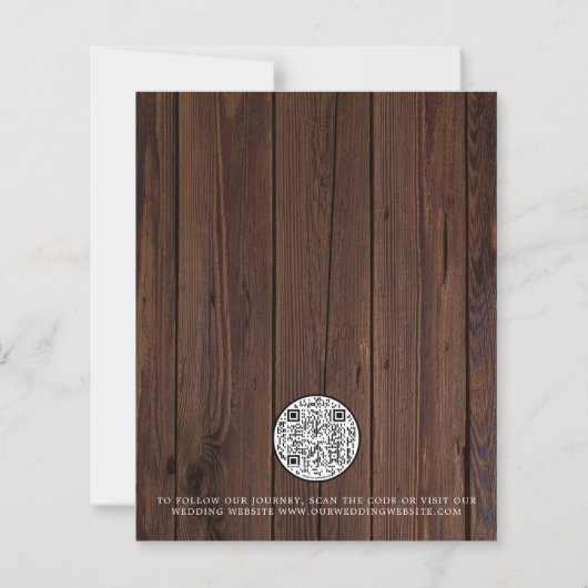 Budget Rustikale Holzschnittleuchten Hochzeitsstic (Rückseite)