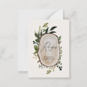 Budget Rustikale Holzschnitzkarte Mitteilungskarte (Vorderseite)