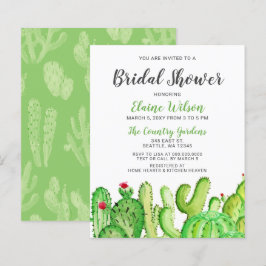 Budget Rustikale Kaktus Bridal Dusche Einladung