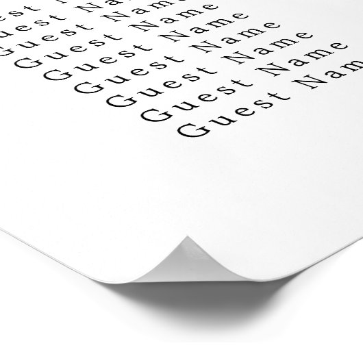 Budget Rustikale Kalligrafie Hochzeitskarte Poster (Ecke)