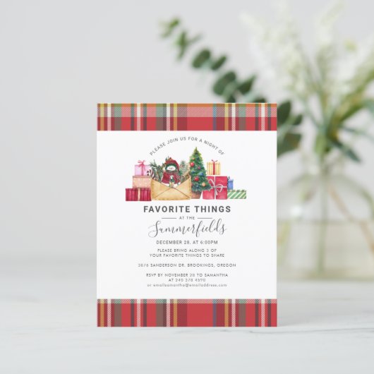 Budget Rustikale Karierte Lieblings-Dinge Weihnach (Stehend Vorderseite)