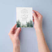 Budget rustikale Kiefernwald Hochzeit Einladung Flyer (Gruppe)