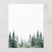 Budget rustikale Kiefernwald Hochzeit Einladung Flyer (Hinten)