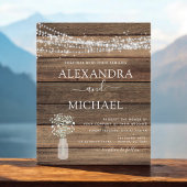 Budget Rustikale Landhäuser Lichter Hochzeit Einla Flyer