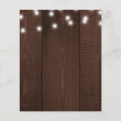 Budget rustikale Lichter Holz Hochzeit Einladung (Rückseite)