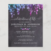 Budget Rustikale Lila Grünpflanzen Feier des Leben (Vorderseite)