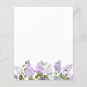 Budget Rustikale Lilac Blume Taufe Einladung (Rückseite)
