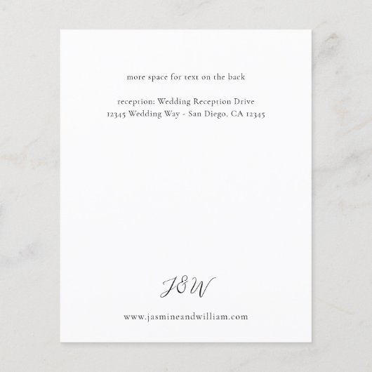 Budget Rustikale neutrale Boho Blumendetails S2 Flyer (Hinten)