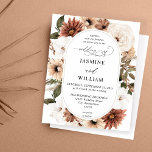 Budget Rustikale neutrale Boho Floral Wedding<br><div class="desc">** SATIN PAPIER IST PAPIERTHIN. AKTUALISIEREN SIE DAS PAPIER FÜR EIN BILDERPAPIER. HAT EINE OPTION FÜR ENVELOPES. *** Rette Geld für Einladungen mit dieser kleineren Einladung, die eine Option für Umschläge hat. Holen Sie sich Ihre Gäste mit Ihrer rustikalen neutralen Boho Floral Wedding Einladung zur phantastischen Hochzeit. Woll eine größere...</div>