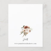 Budget Rustikale neutrale Boho Floral Wedding (Rückseite)