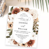 Budget Rustikale neutrale Boho Floral Wedding Flyer