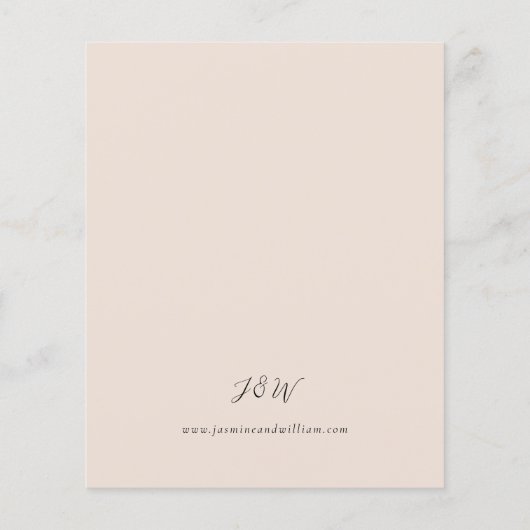 Budget Rustikale neutrale Boho Floral Wedding S2 - (Rückseite)