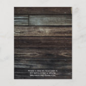 Budget Rustikale Paare Dusche Mason Jar Einladung (Rückseite)