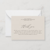 Budget rustikale Pampas Gras Hochzeit danke Mitteilungskarte (Rückseite)