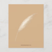 Budget Rustikale Pampas Probe Abendessen Einladung (Rückseite)